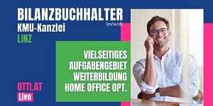 Für unseren Kunden, eine mittelständische Wirtschaftsprüfungs- und Steuerberatungskanzlei mit Schwerpunkt in der Betreuung von Klein- und Mittelbetrieben in Linz, suchen wir zur Verstärkung des Teams eine/n Bilanzbuchhalter in KMU Kanzlei (mwd) – Jahresbrutto bis € 56.000,-