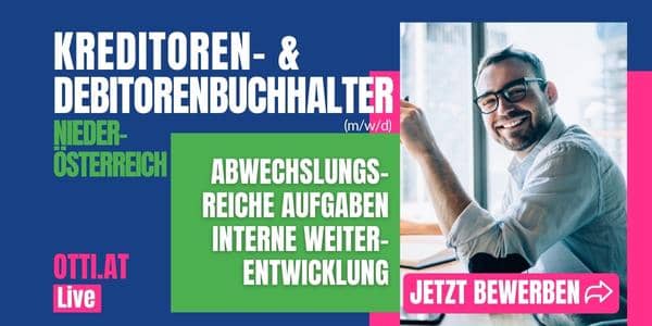 Unser Kunde sucht für die Niederlassung südlich von Wien eine/n motivierte/n Buchhalter/in mit Schwerpunkt auf Kreditoren- und Debitorenbuchhaltung. Vollzeit oder Teilzeit möglich.